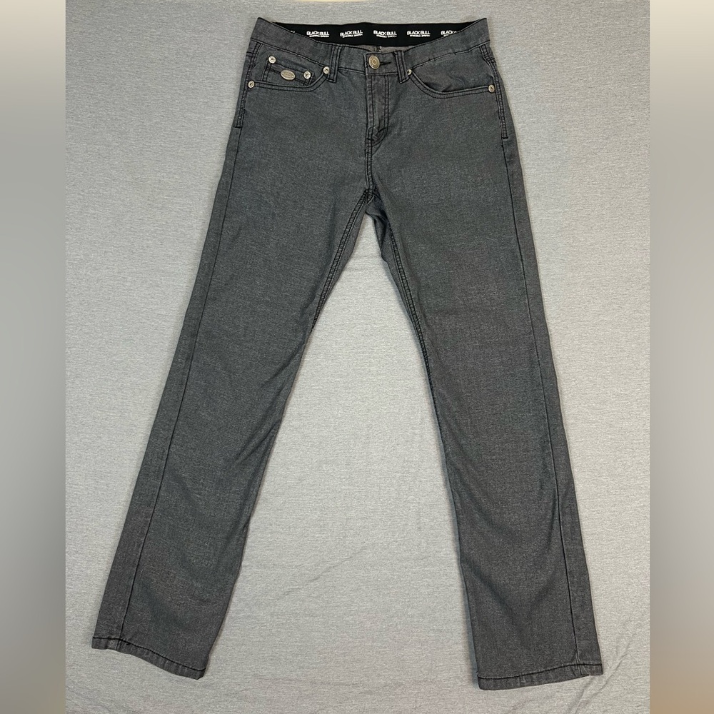 Black Bull Gray Straight Leg Jeans